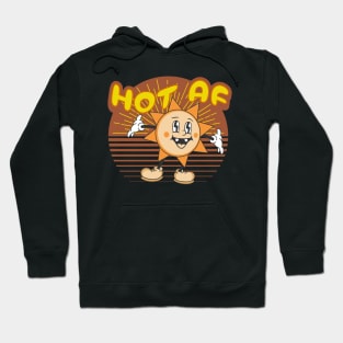 Hot AF Vintage Cartoon Sun Hoodie